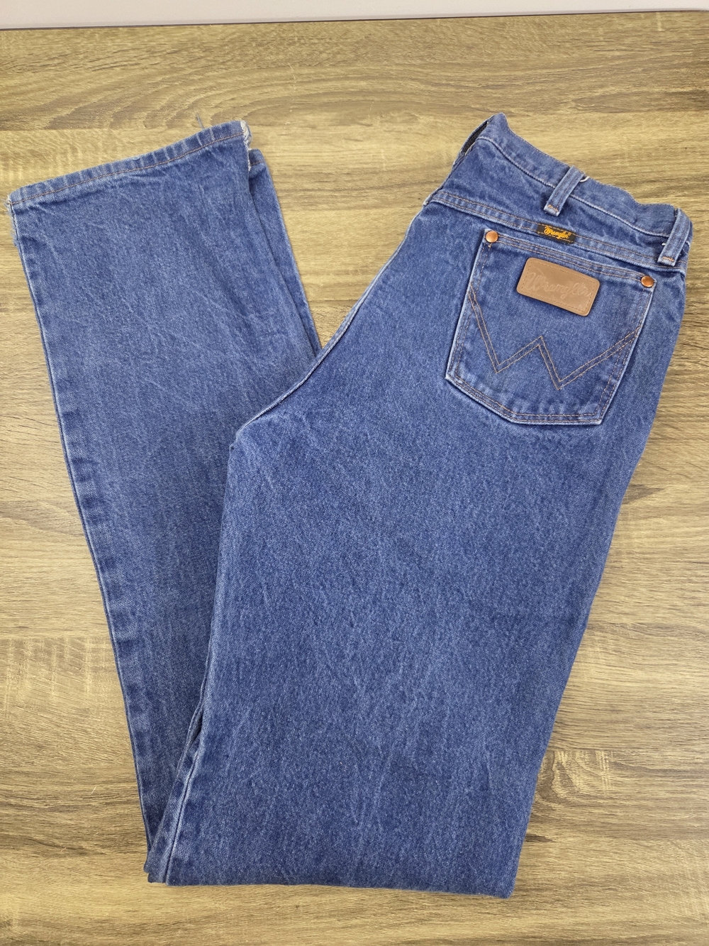 Wrangler Cowboy Cut Straight Leg Jeans Men's 34x36 Blue Denim Western